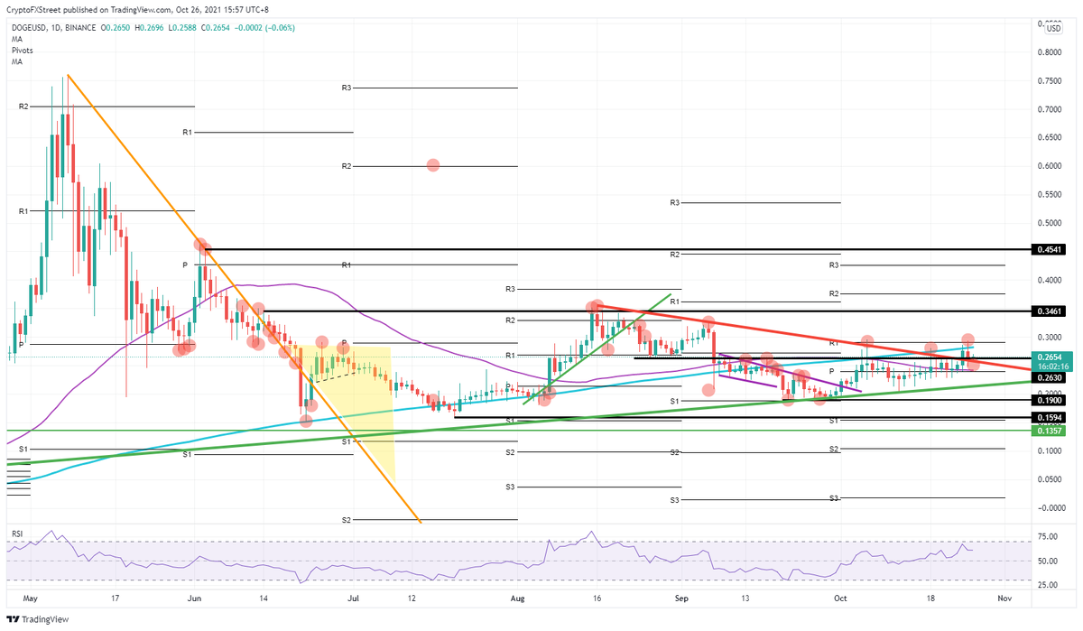 Дневной график DOGE / USD 