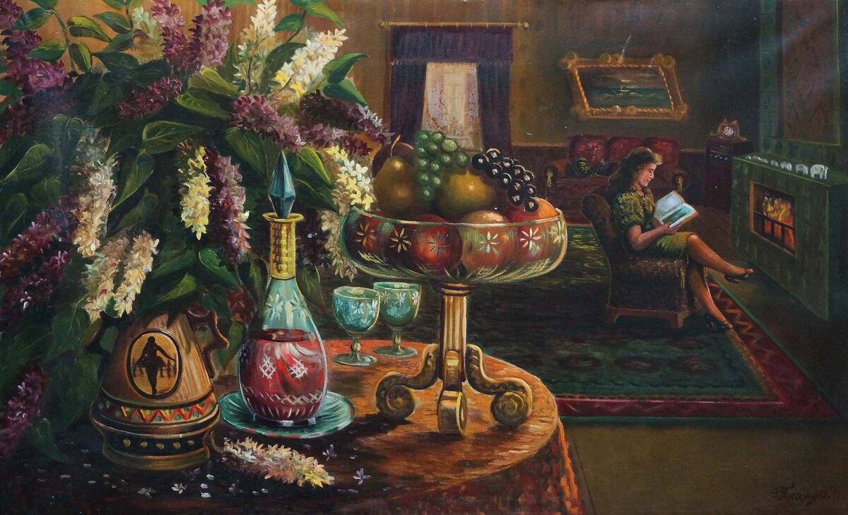 Поланд Эдуард В ожидании 74х118 хм 1951   ПОЛАНД Эдуард Янович (1883—1957),
художник-декоратор в театре "Эстония".
Разрабатывал эстонские деньги.