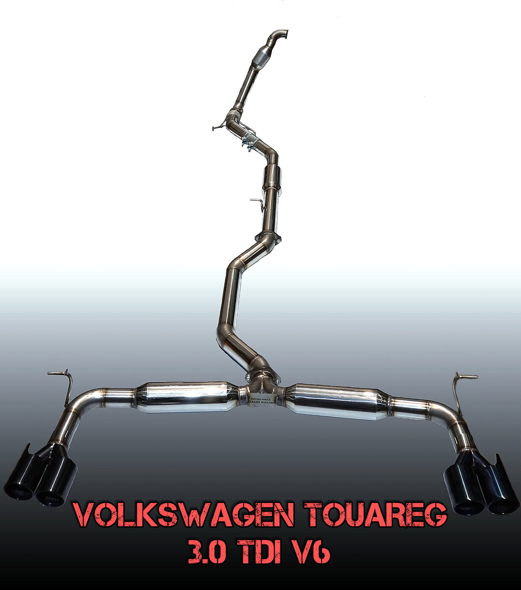 Кастомный прямоточный выхлоп для VOLKSWAGEN TOUAREG 3.0 TDI V6