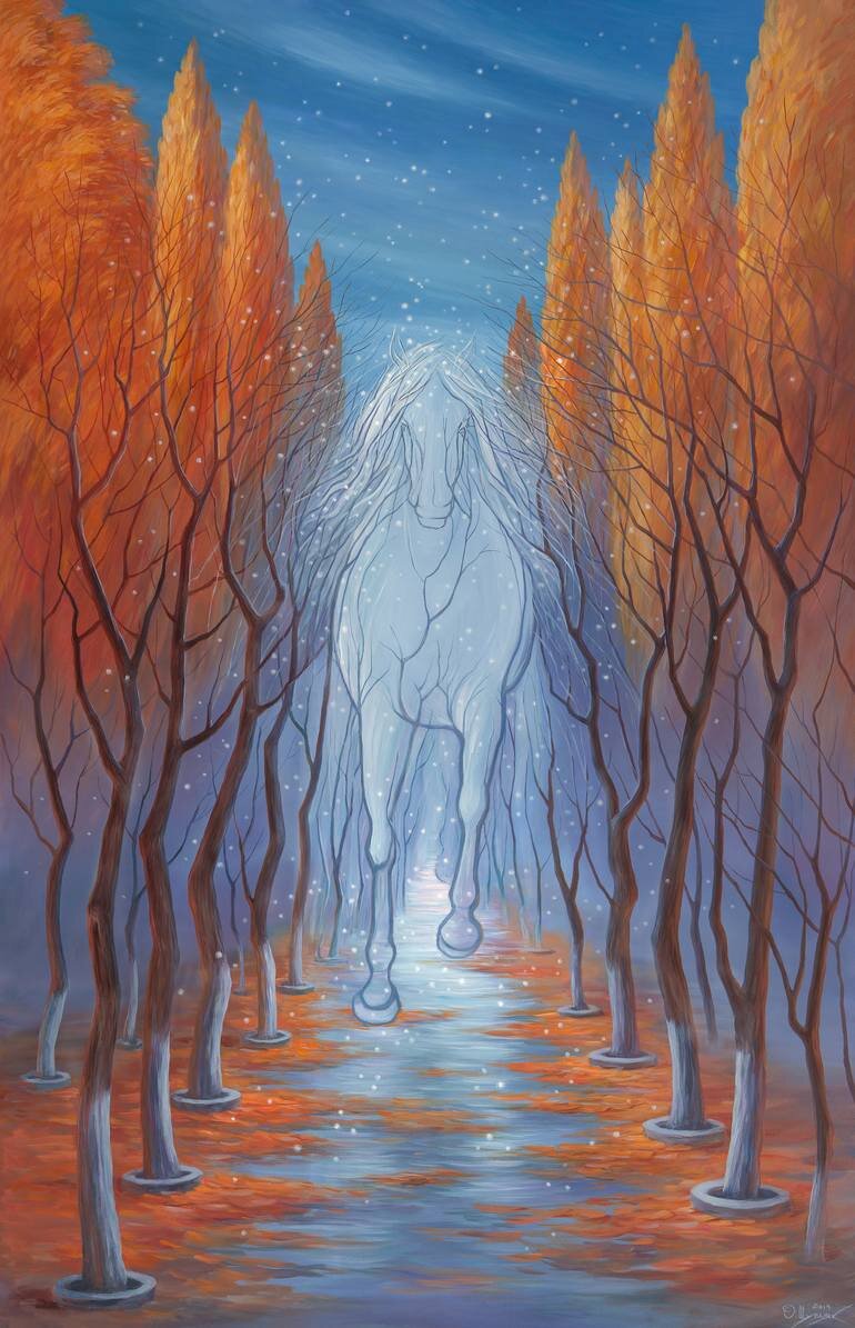 Что первым вы увидели на этом изображении? Лес и деревья? Белая лошадь? Вьюга?