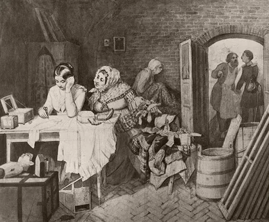 П, Федотов "Бедной девушке краса - смертная коса" (1846). Источник изображения: https://avatars.mds.yandex.net/get-zen_doc/2977209/pub_5fa3be625dc59845dd094dcb_5fa3bf0b58520209677832fc/scale_1200
