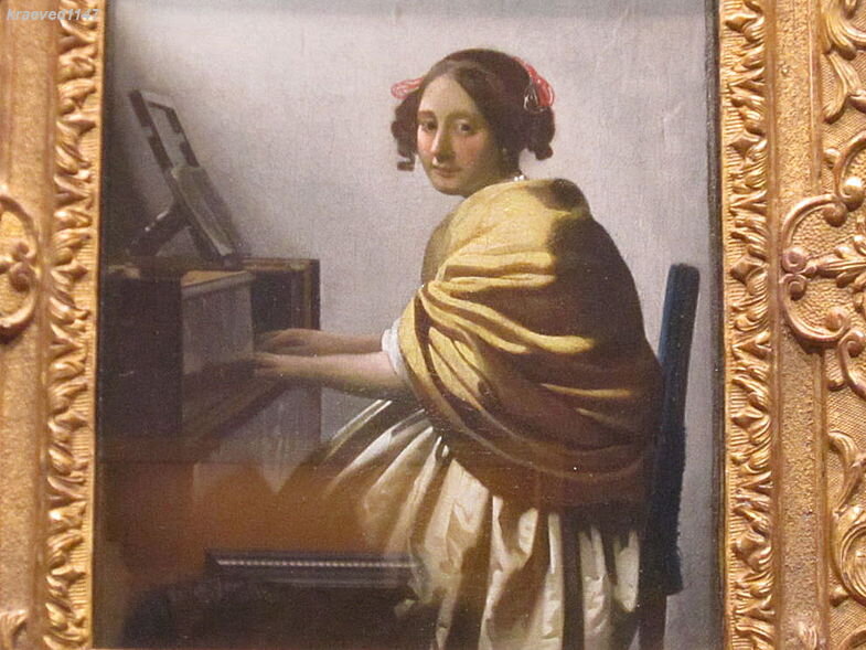 Ян Вермеер Делфтский. Девушка за вёрджинелом. Около 1670-1672. Холст. Масло