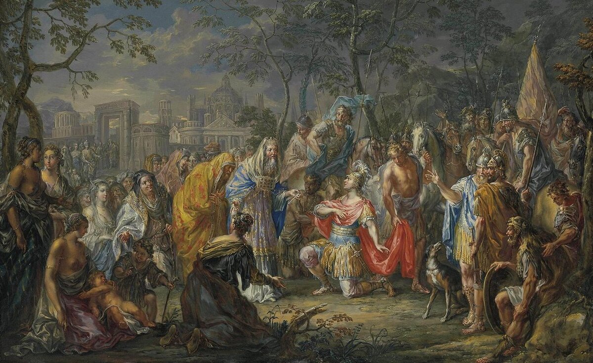 Вступление Александра Македонского в Вавилон.