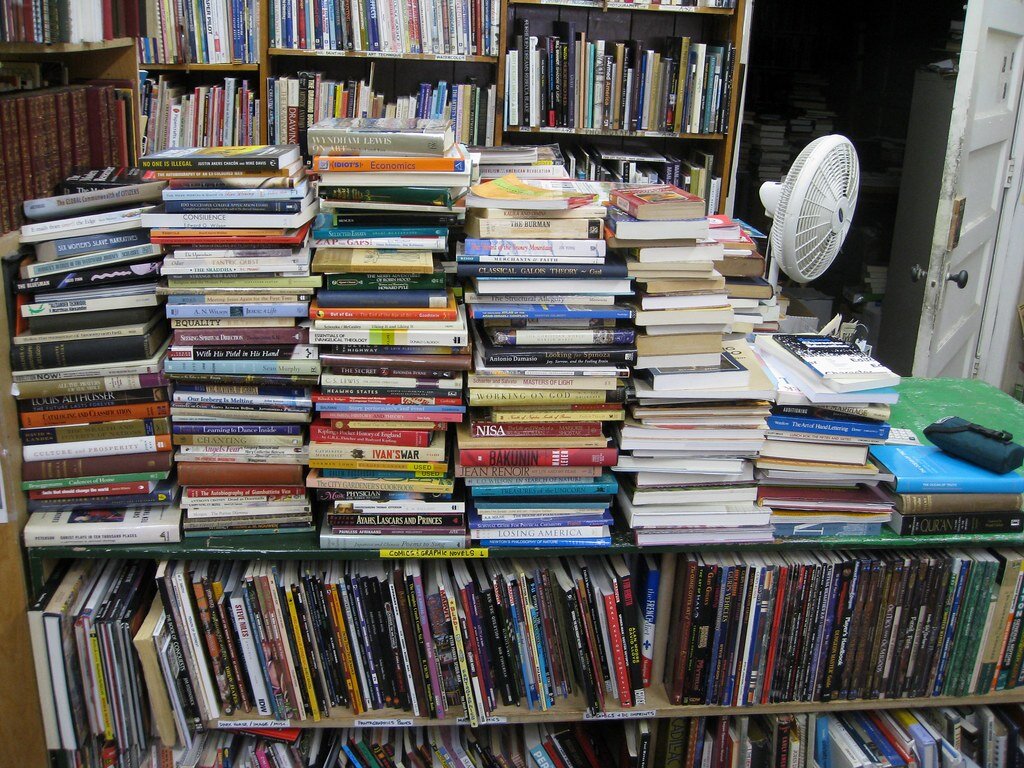 Муки выбора — они такие... Такие. И никогда не знаешь, что взять.
"What's on the Book Pile" by brewbooks
