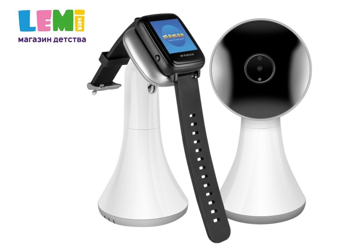 Цифровая видеоняня Maman. В качестве родительского монитора выступают смарт-часы.