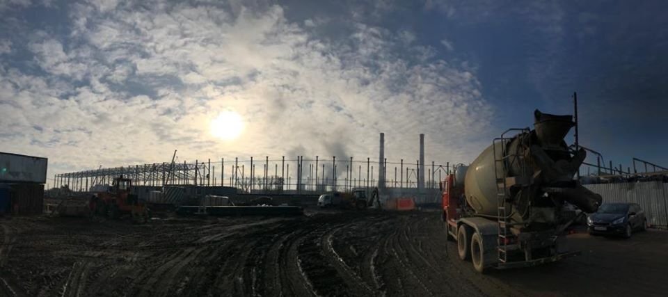 Строительство сортировочного кластера на станции Бойня. Фото: Facebook / Собрание против мусорного произвола