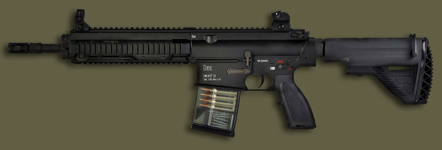 Штурмовая винтовка Heckler & Koch 417 «штурмовой» вариант со стволом длиной 12" (305 мм)