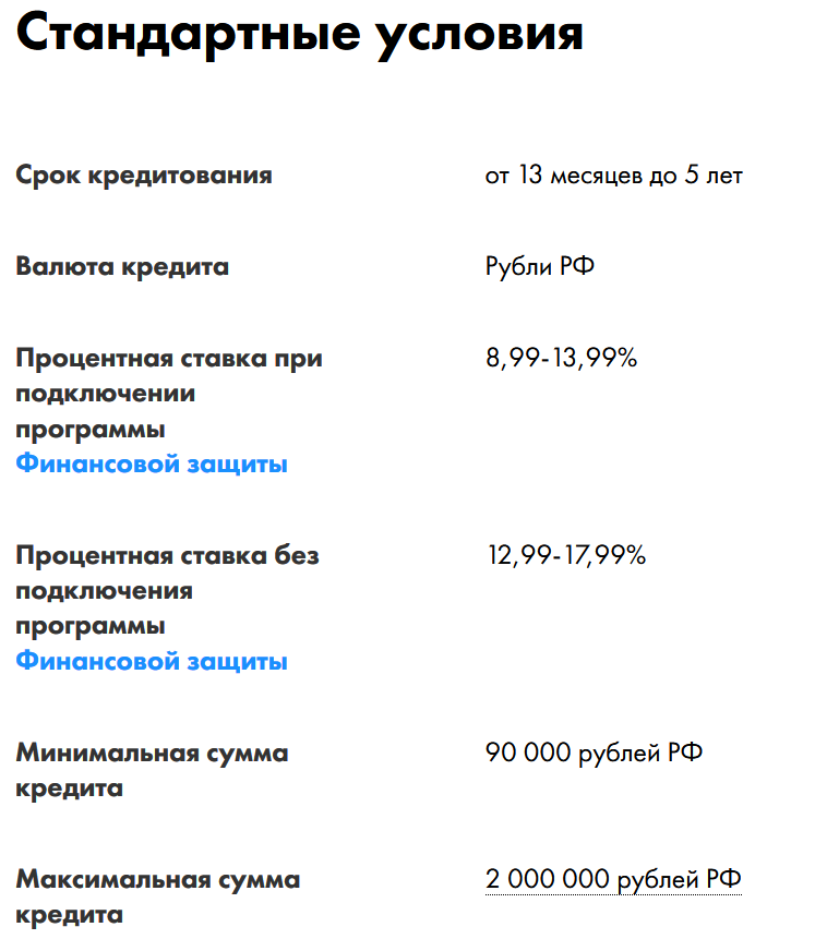 Где выгоднее условия кредита