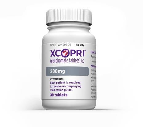 Ценобамат, продукт которого в США называется Xcopri (SK Biopharmaceuticals)


