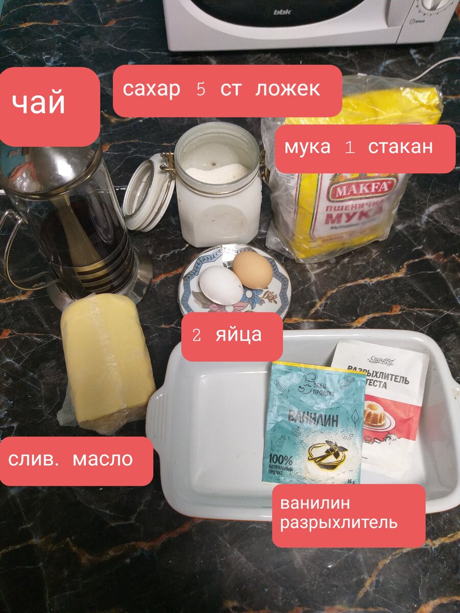 Продукты для пирога