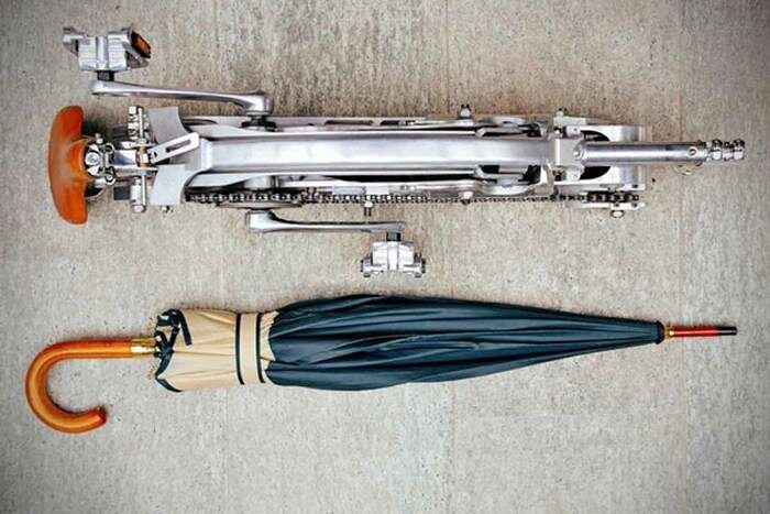 Велосипед размером с зонтик. Каковы его ходовые качества, как думаете? 