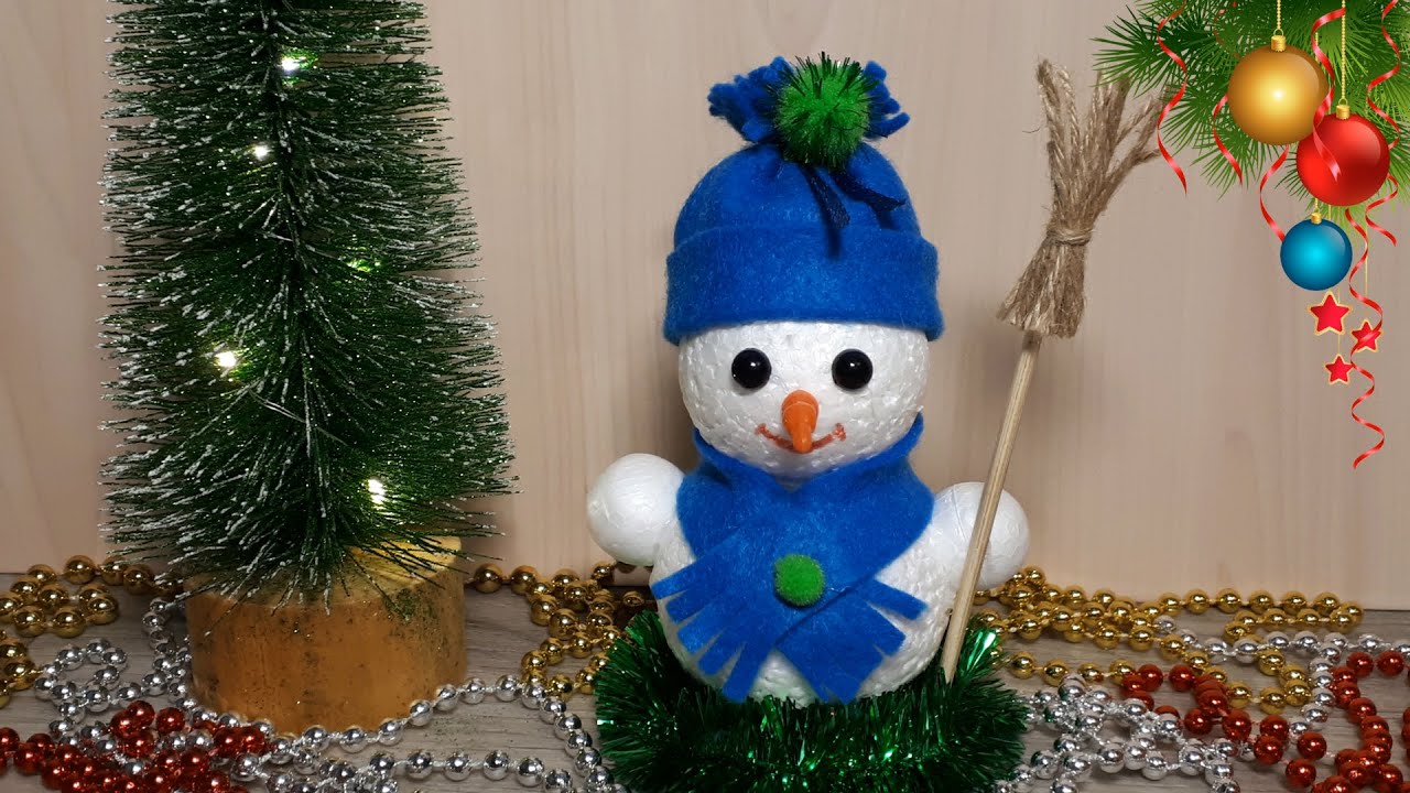 Снеговик из пенопласта | Новогодние поделки от rov-hyundai.ru