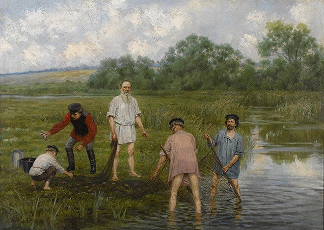 Наркиз Бунин. Рыбная ловля. 1903 год