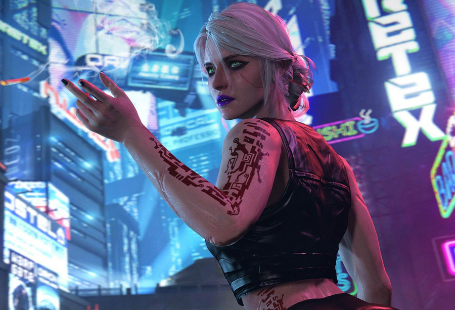Цири в стиле cyberpunk 2077 (Фото взято из открытого источника)