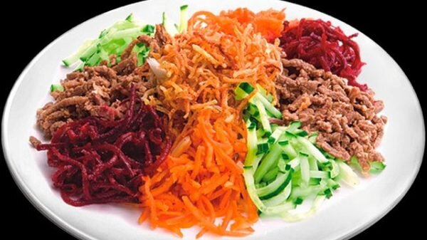 Рецепт салата «Чафан» с мясом и диетический