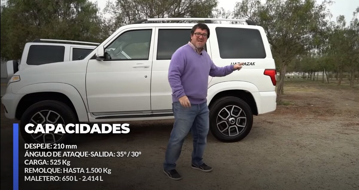 Marcelo Palomino рассказывает об UAZ KAZAK. фото YouTube канала Autocosmos Chile