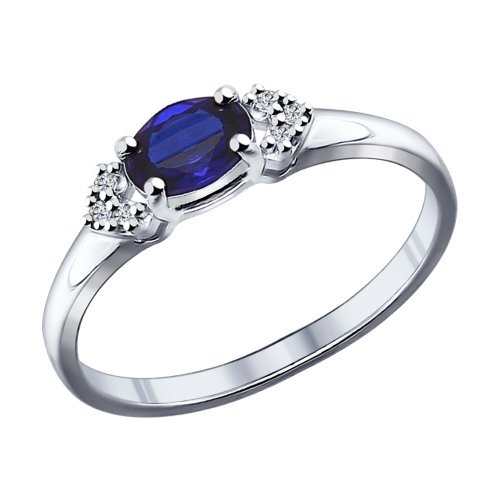 Серебряное кольцо с корундом, сапфиром и фианитами 470 ₽

