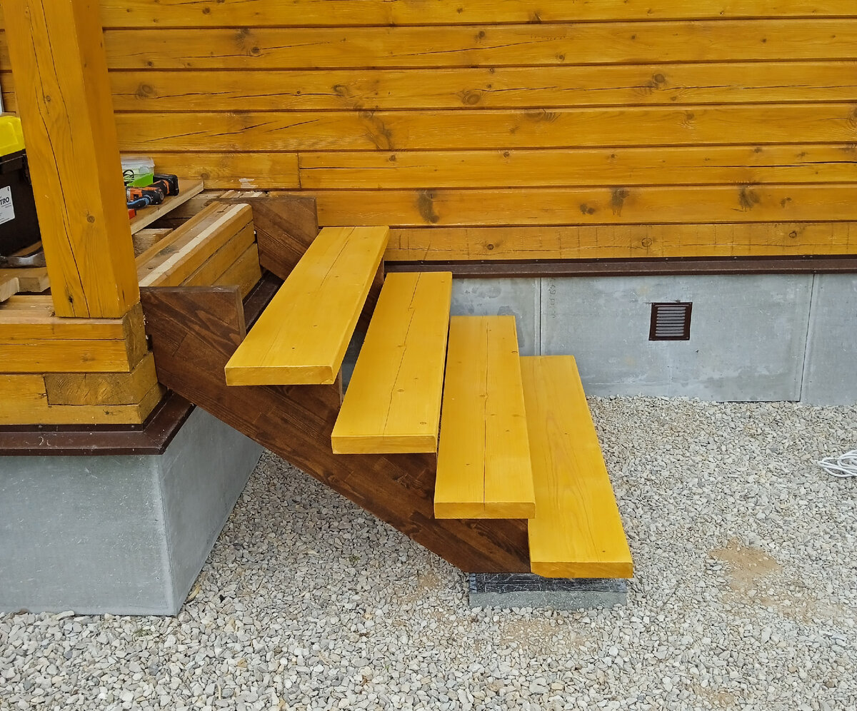 Примерка косоуров и ступеней (фото автора)