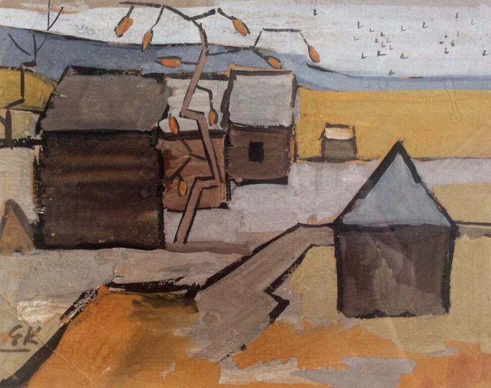 Е.Кропивницкий. Осень. 1958 г. (из общедоступных источников)