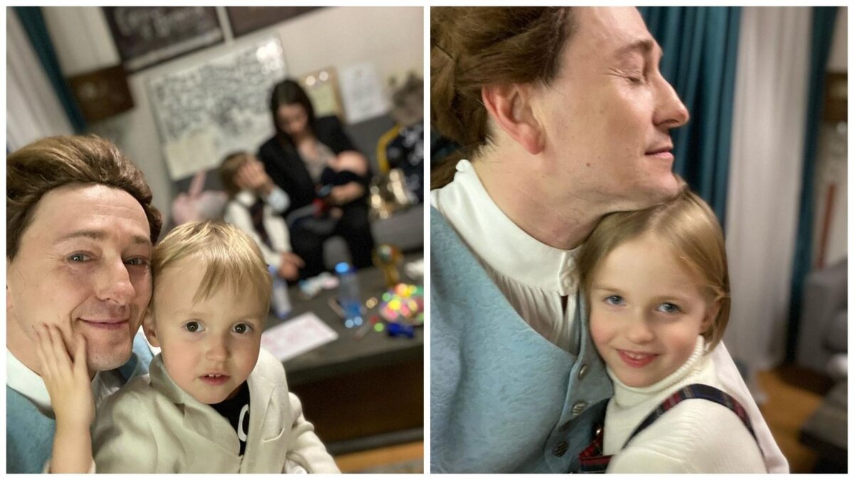 Сергей Безруков с детьми