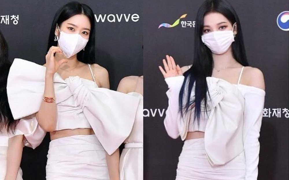 Найдите 10 отличий: Джихо из Oh my girl и Карина из aespa. Источник: allkpop.com