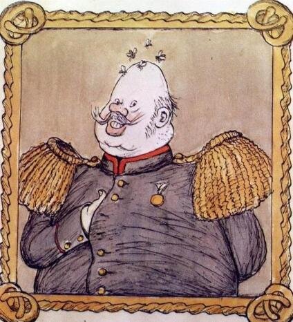 Майор Прыщ. Иллюстрация Кукрыниксов (http://literatura5.narod.ru/s_shedrin_history1.html)