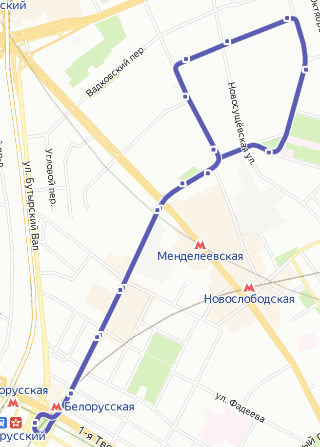 Схема маршрута 9