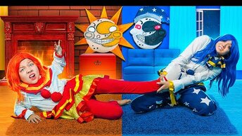 One color 24 hours Sundrop and Moon FNAF! My sister and I were cursed and now we are Sun and Moon!