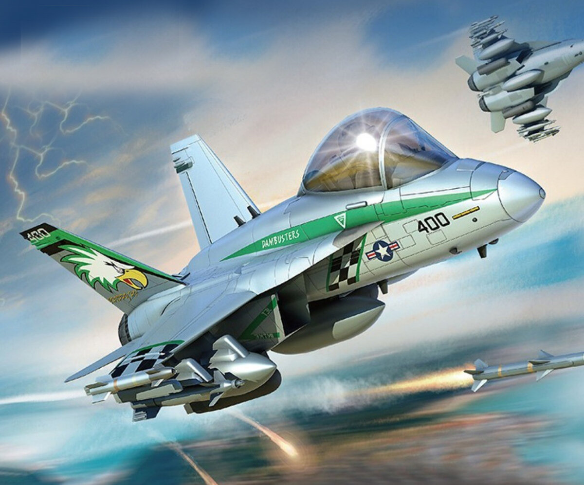 Бокс-арт модели F/A-18E в стиле egg planes (источник изображения: Яндекс-картинки)