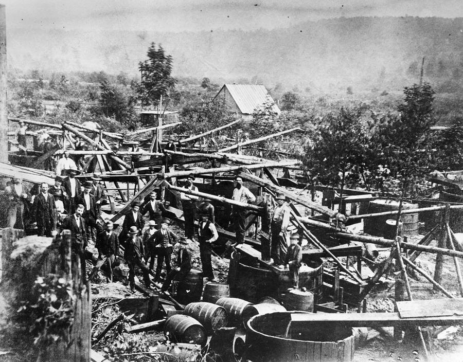 Добыча нефти в Америке в XIX веке 