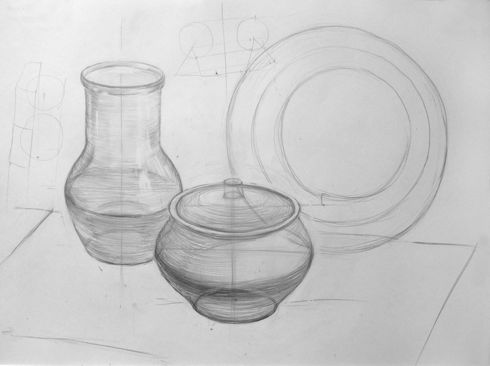 Передача материальности предметов в учебном рисунке | Топ-топ арт | Дзен