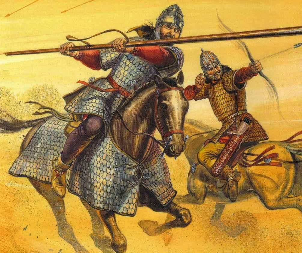 Парфянская кавалерия. Рисунок современного художника.