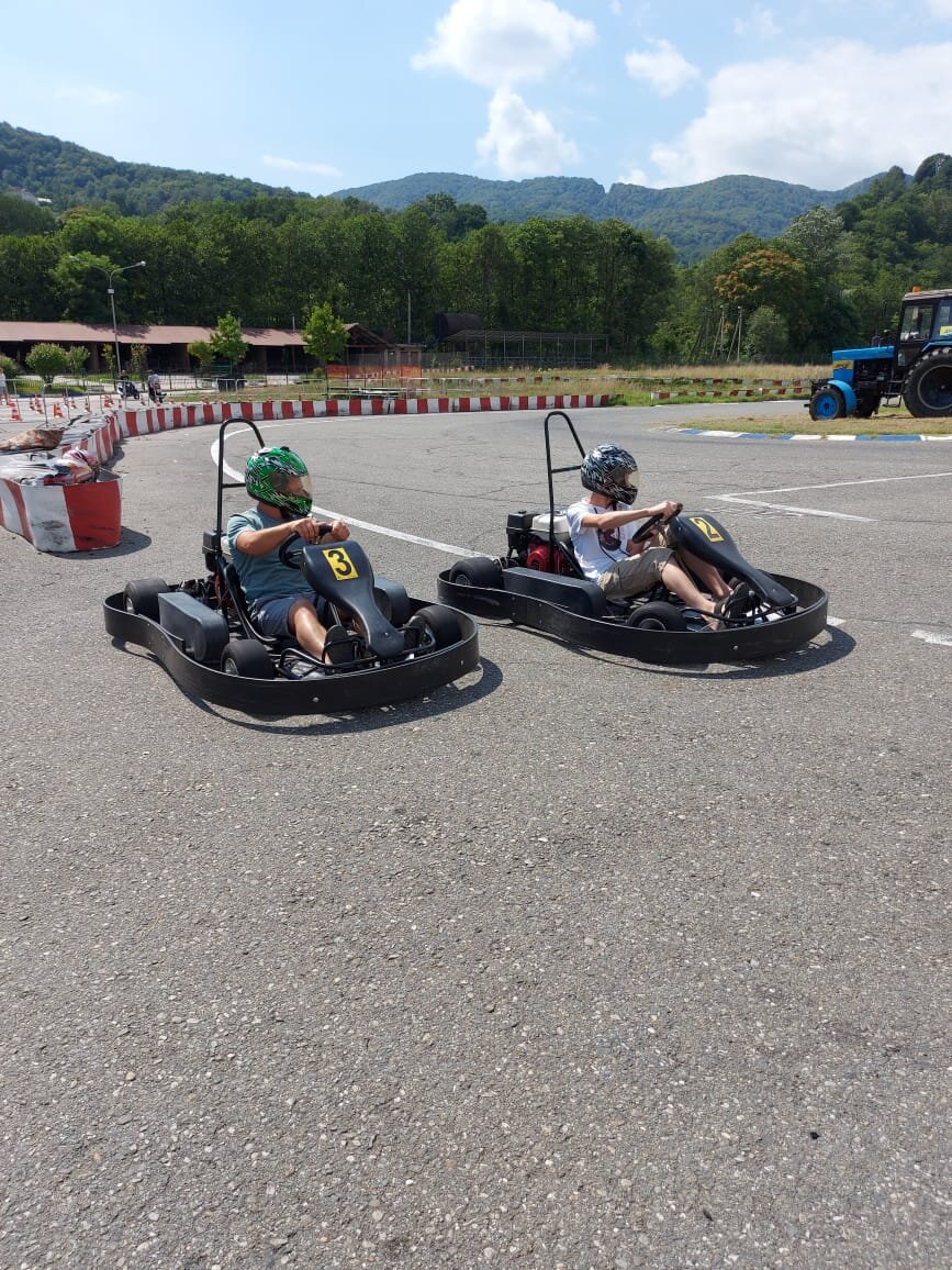 Летний картинг. Сочи. Трасса в селе Пластунка.