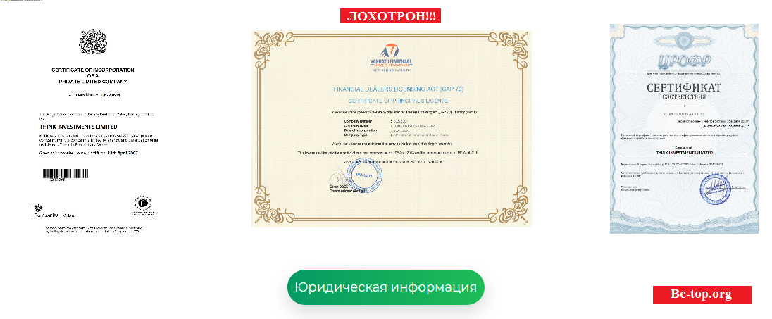 THINK INVESTMENTS LIMITED МОШЕННИК отзывы и вывод денег