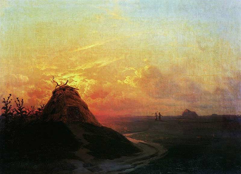Сжатое поле. Закат. 1861 год