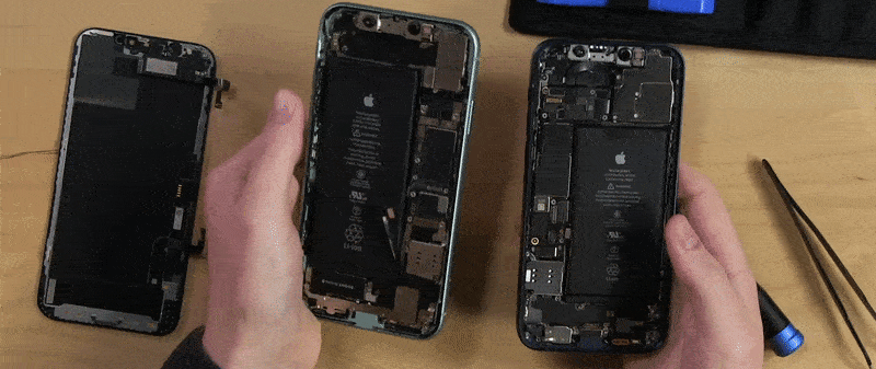 В iFixIt разобрали iPhone 12 и 12 Pro.