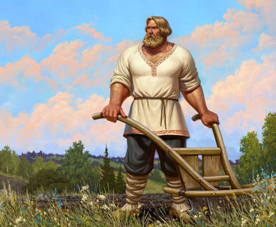 Русский крестьянин-богатырь, художник Степан Гилев