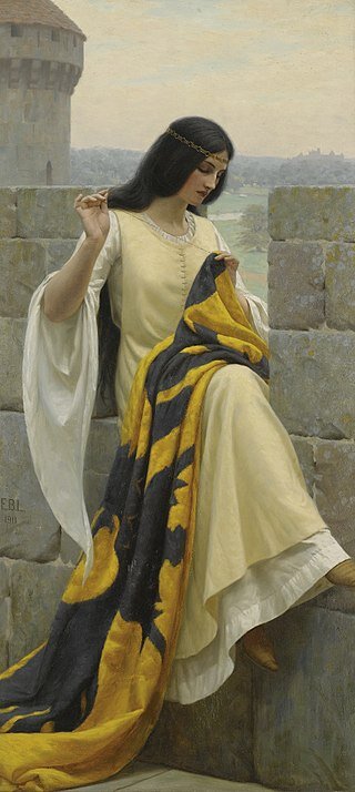  Эдмунд Лейтон. "Шитьё знамени". 1911г.