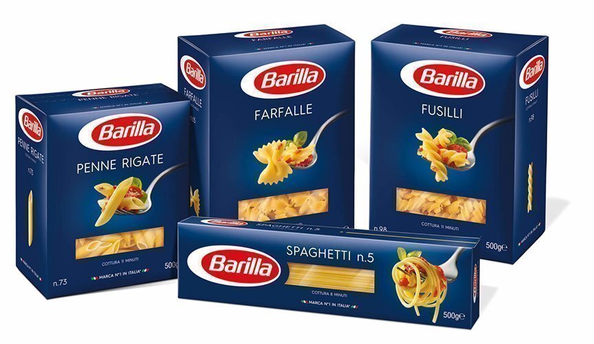 Так упаковка макарон Barilla выглядела раньше.