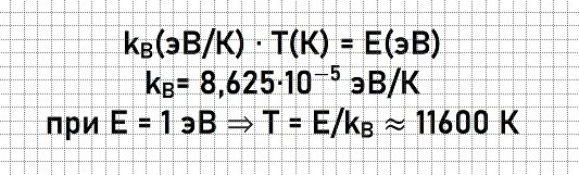 Рисунок 2 — Расчет температуры плазмы при энергии в 1эВ