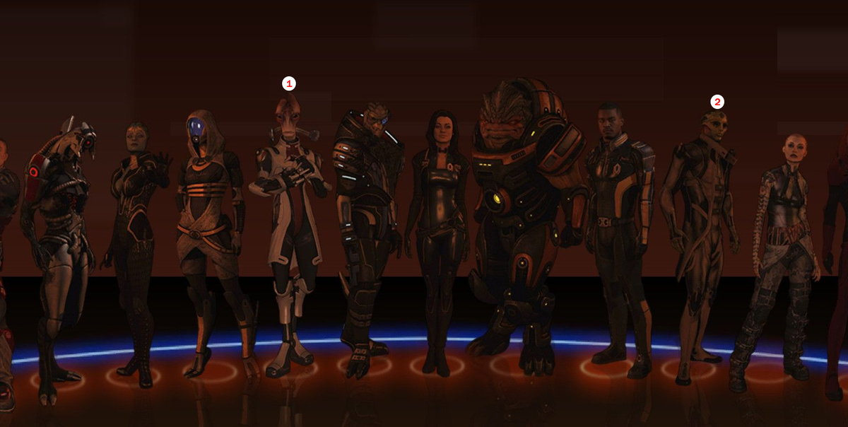 А вот и экран выбора спутника из ME2, можешь сам сравнить с силуэтами на арте