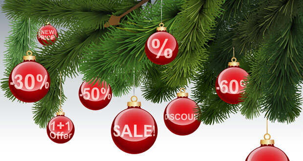 Типичная вывеска предновогодней распродажи в интернете