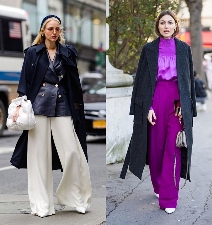 Какую верхнюю одежду носить с брюками палаццо. Верхняя одежда с брюками палаццо. Брюки палаццо осень 2022. Брюки палаццо 2022 модные широкие. Верхняя одежда с брюками палаццо.