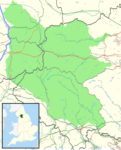 Location and extent of the Yorkshire Dales National Park, as of August 2016