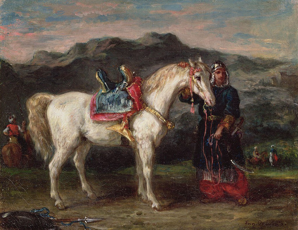 Эжен Делакруа «Черкес держит лошадь под уздцы», 1858 