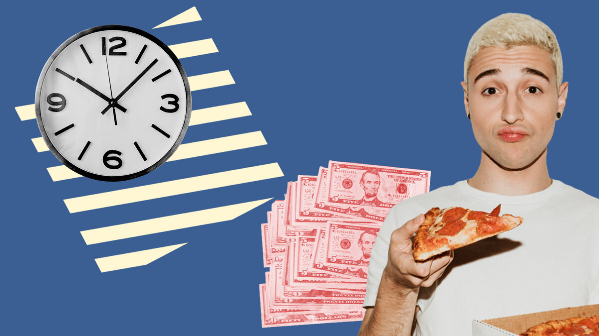 Одна пицца легко превращается в "три со скидкой 30%". А вы, если подумать, и не были так уж голодны. 