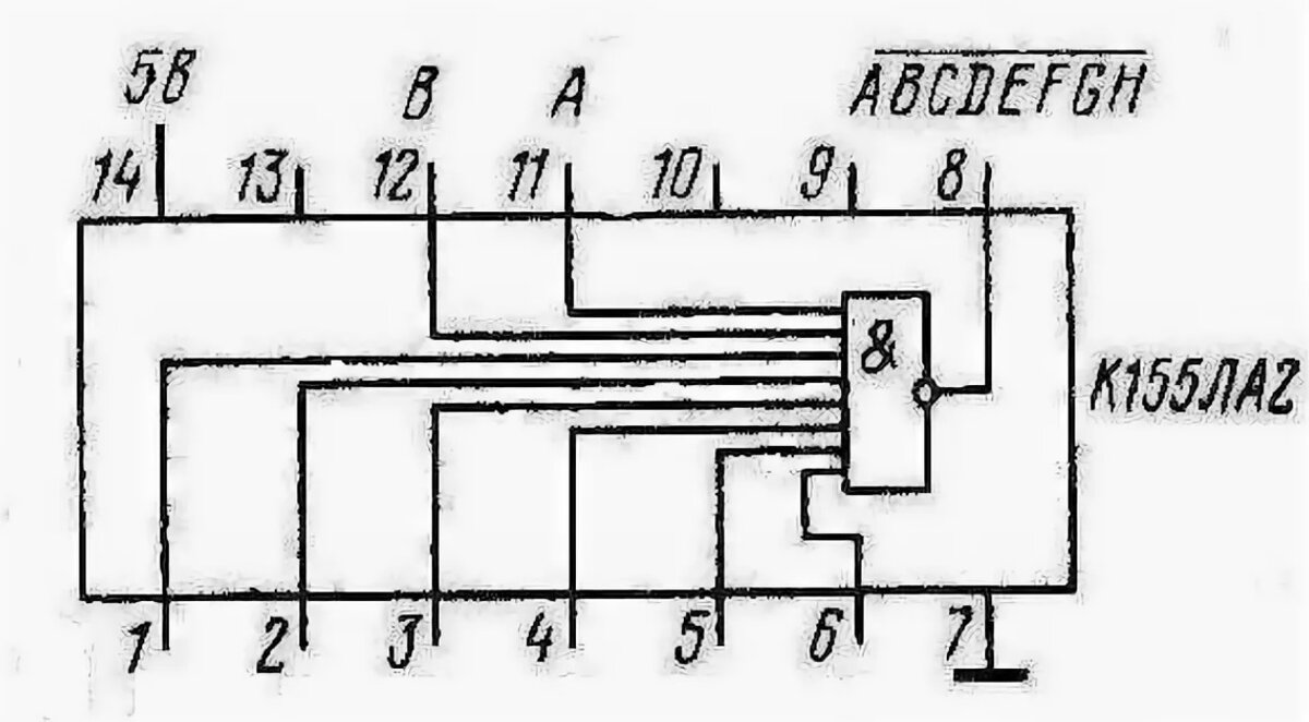 К155ла2 схема включения