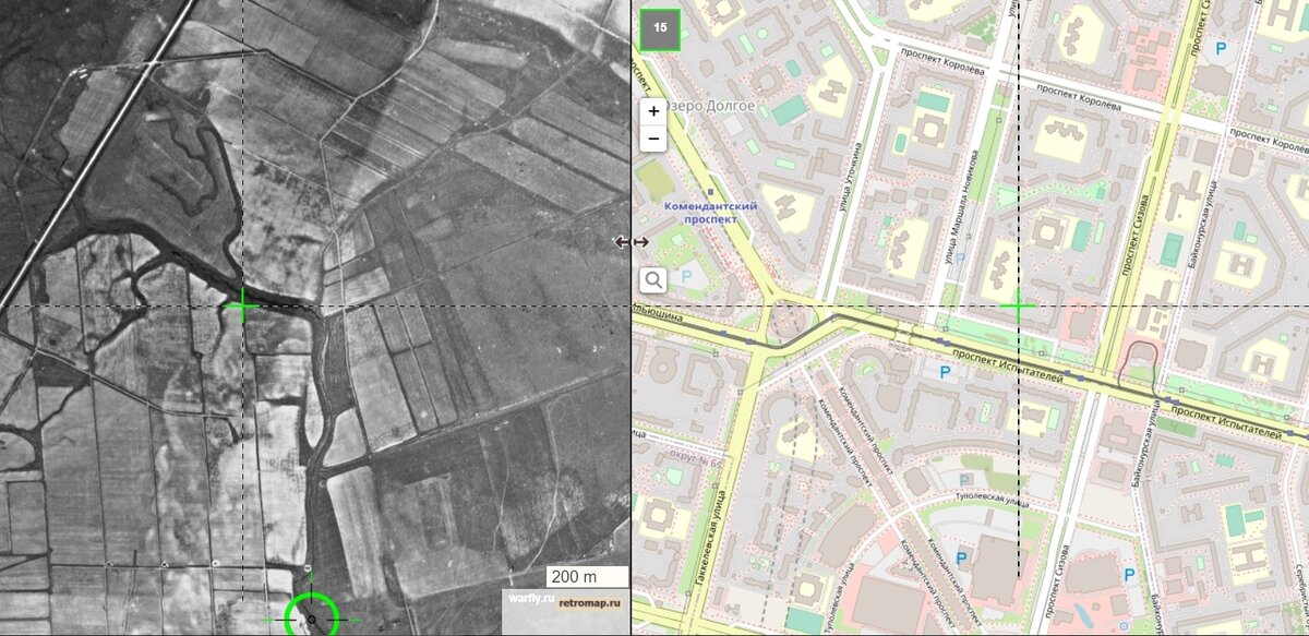 Скриншот с сайта http://retromap.ru/061942_0420092_z14_60.014089,30.268707