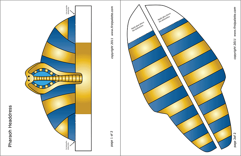 Рисунок головной убор фараона