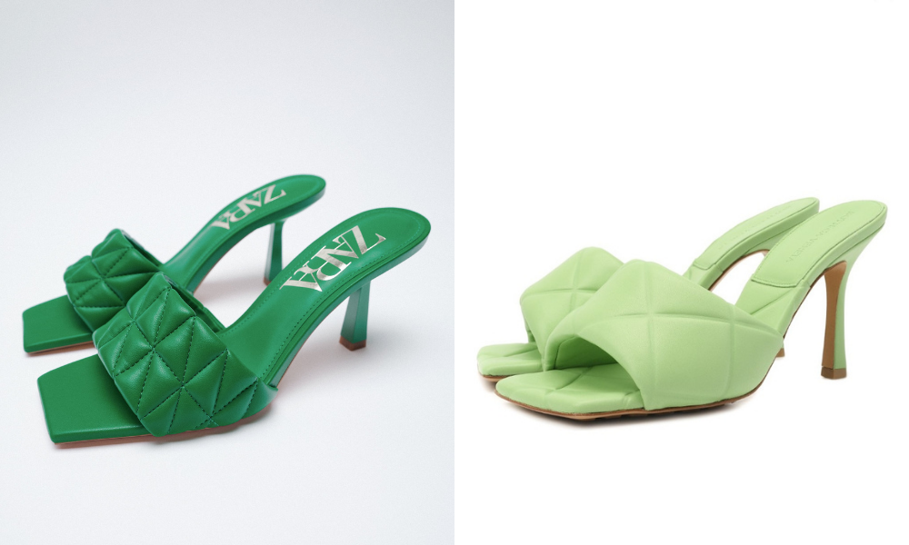 Слева - Zara, справа - Bottega Veneta